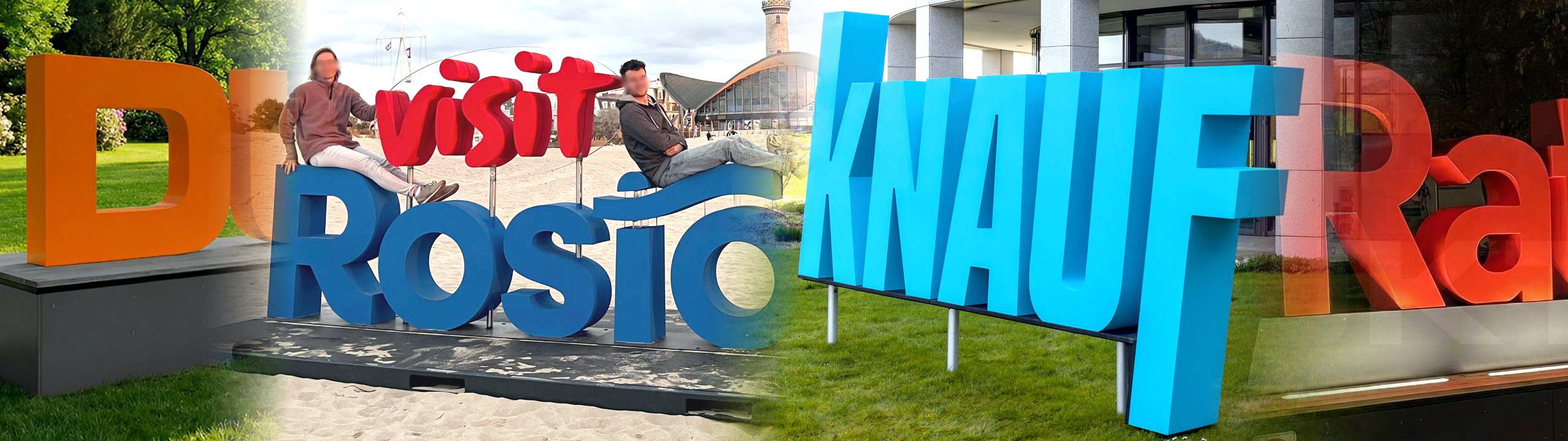 Großformatige, robuste 3D-Buchstaben, Selfiespots und Fotopoints für Städte, Regionen, Tourismus und als Markenbotschafter